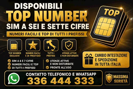 SIM card numeri facili e top number
