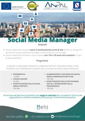 CORSO IN SOCIAL MEDIA MANAGER