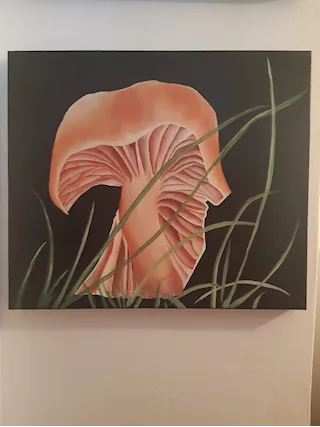 Quadro fungo olio su tela