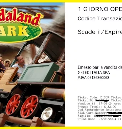 4 iNGRESSI PER GARDALAND ENTRO 28 OTTOBRE