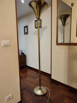 Lampada da terra in ottone vintage - Foto 5