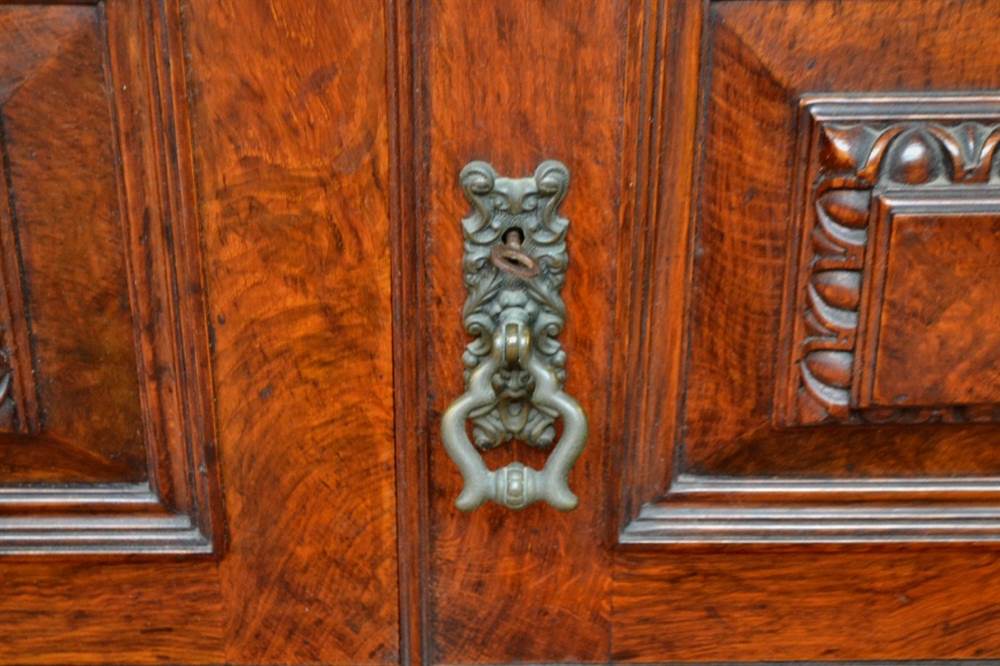 Antica credenza doppio corpo con specchio XX secolo, in buone condizioni - Foto 9