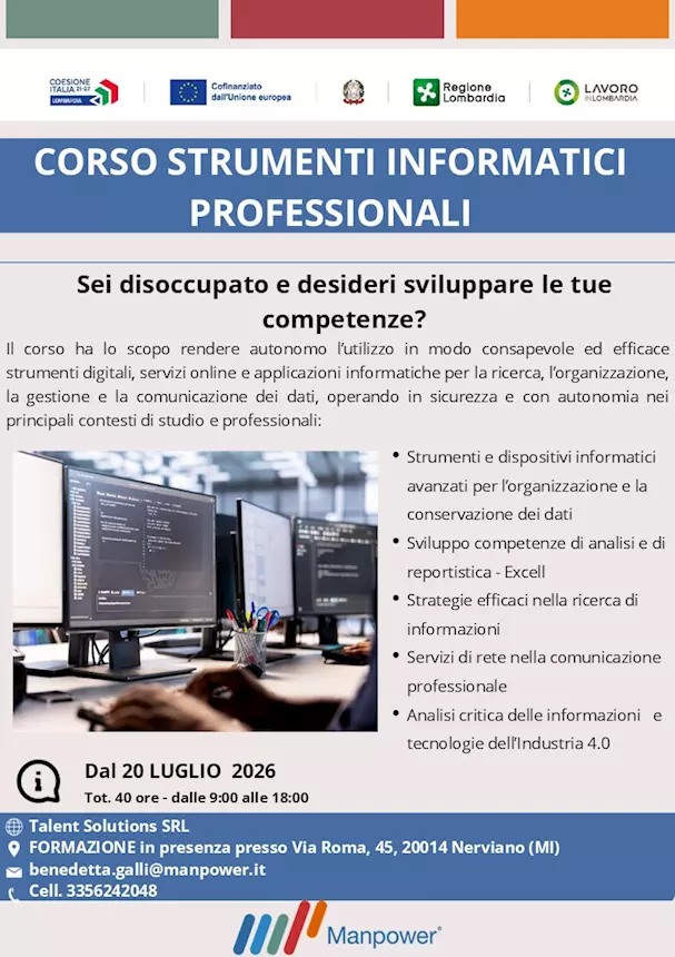 Corso gratuito strumenti informatici professionali - Foto 1