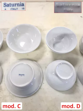Ciotole in ceramica per aperitivo usate, marca Bandirali dim - Foto 3