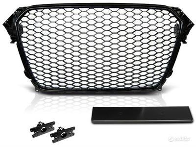 Griglia Audi A4 B8 11-15 RS4 look nero lucido