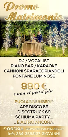 Per il tuo matrimonio o compleanno ecc