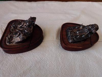 Coppia di rari segnaposto orientali, in legno - Anteprima 3
