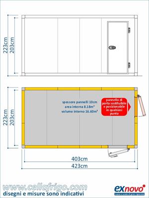 CELLA CONGELATORE m. 4X2 COMPLETA USATA, marca Misa - Foto 6