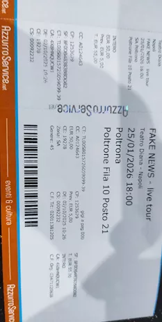 4 biglietti spettacolo Siani - Anteprima 1