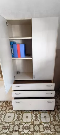 Mobile ufficio L.260 P.46 A.200 cm, in ottime condizioni, in legno - Foto 6