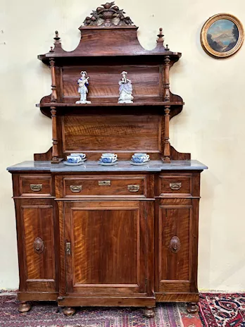 Antica credenza piattaia stile Luigi Filippo