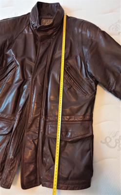 Giaccone in vera pelle da uomo, marca Trapper, taglia 48 - Foto 6