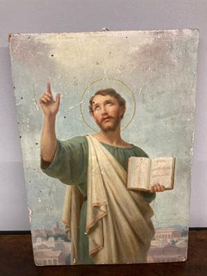 Antica icona/dipinto di S. Aristide epoca XVIII sec.