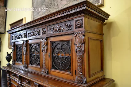 Credenza doppio corpo stile Rinascimento del 900 - Foto 3