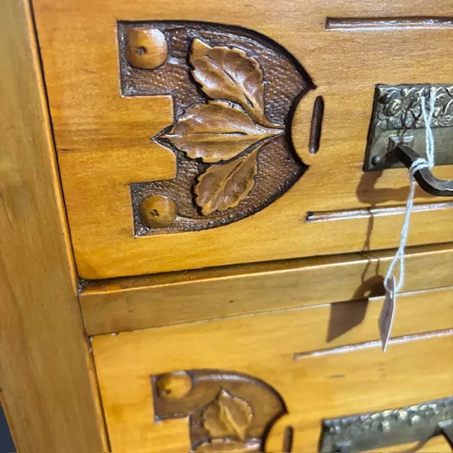 Antica Coppia di comodini credenzini Liberty 1930 - Foto 3