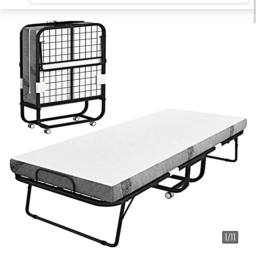 MBOOM Copertura pieghevole per letto in tessuto Oxford 600D, protezione per materasso impermeabile (99,06 x 38,1 x 86 cm