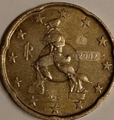 Moneta 20 centesimi errore di conio