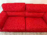 Foto 3Divano 3 posti rosso 220 cm Poltrone e Sofà, colore rosso vivo