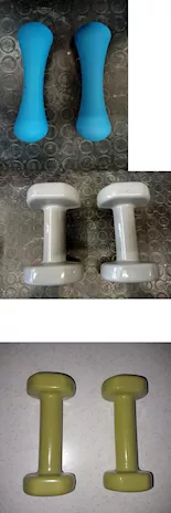 Pesi manubri per fitness composto da tre coppie di manubri