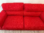 Divano 3 posti rosso 220 cm Poltrone e Sofà, colore rosso vivo - Anteprima 3