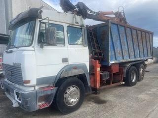 Camion scarrabile con gru