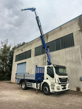 Iveco Stralis 310 gru PM 13523 con Jiib e Ribaltabile 3 Lati
