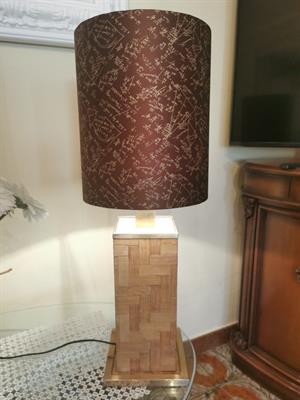 Lampada anni '70 con paralume FORNASETTI, in legno, in buone condizioni - Foto 2