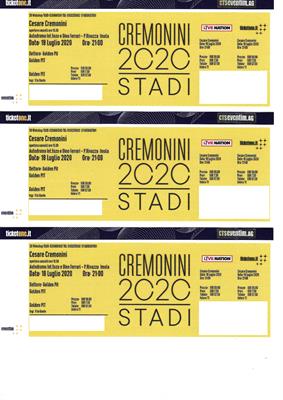 Cesare cremonini concerto 1 Luglio IMOLA