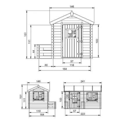 Casetta per bambini in legno M503 - 223 x 164 cm - Foto 5