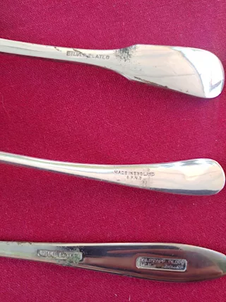 Grazioso set di posatine silver plate anni '30 - Foto 3