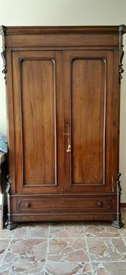 Armadio guardaroba primo '900 in legno color noce