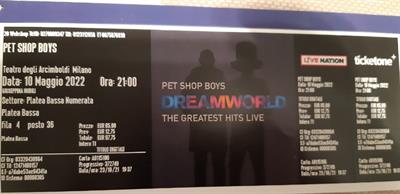 URGENTE concerto 10 maggio PET SHOP BOYS