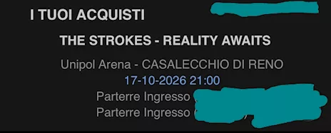 Due biglietti concerto The Strokes a Bologna
