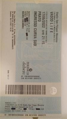 2 biglietti Vasco Messina 17giugno