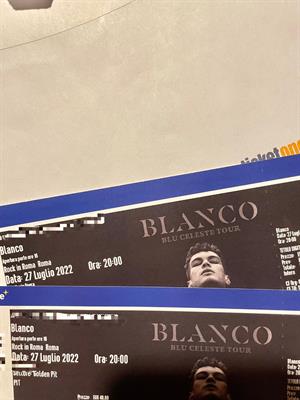 2 biglietti Blanco Roma 27 luglio