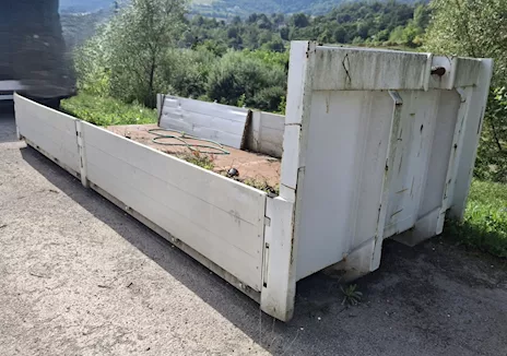 CASSONE SCARRABILE 6.30 MT CON SPONDE ALLUMINIO H. 0,60