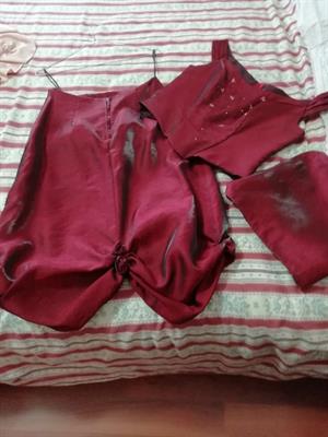 Abito cerimonia 3 pezzi bordeaux tg 42/44