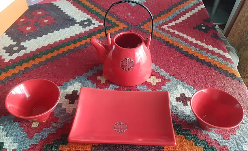 Set da Tè Rosso