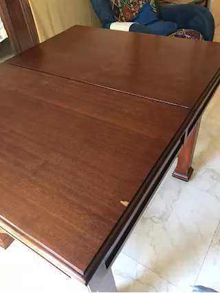 Tavolo da pranzo in legno noce - allungabile - Foto 4