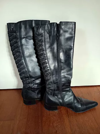 Stivali di pelle neri