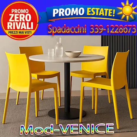 Sedie Paris e Venice impilabile Grandsoleil
