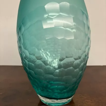 Vaso in vetro vintage Rosenthal anni 70 in vetro verde - Foto 4