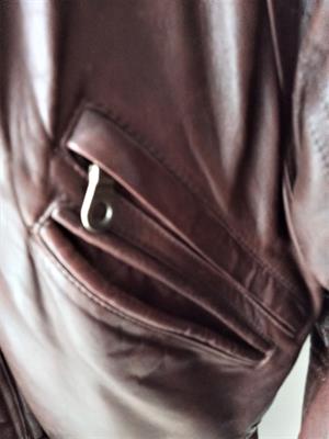 Giaccone in vera pelle da uomo, marca Trapper, taglia 48 - Foto 2