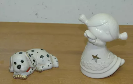 2 Oggetti Soprammobili, Cane dalmata e Angioletto