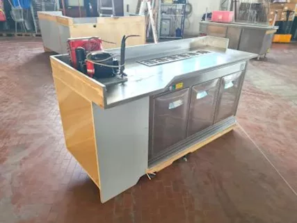 Retrobanco frigo con porta ingredienti usato, marca DSL, modello CBvent - Foto 2