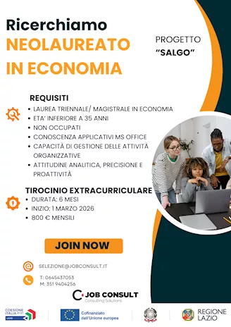 Stage per neolaureati in Economia