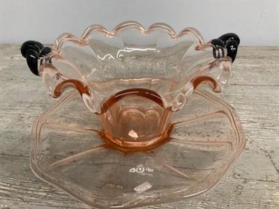 Centrotavola anni 40 in vetro di Murano - Venezia Rosa