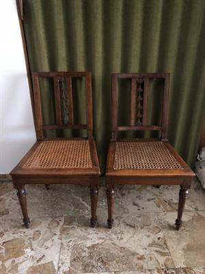 2 sedie in paglia di vienna