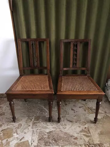 2 sedie in paglia di vienna