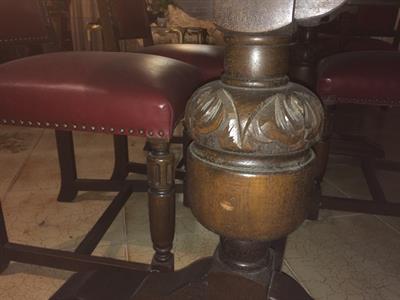 Tavolo da sala con 8 sedie, in legno massello - Foto 2